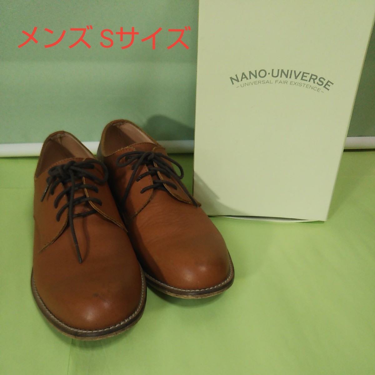 Paypayフリマ Nano Universe ナノユニバース 革靴 メンズ Sサイズ キャメル色