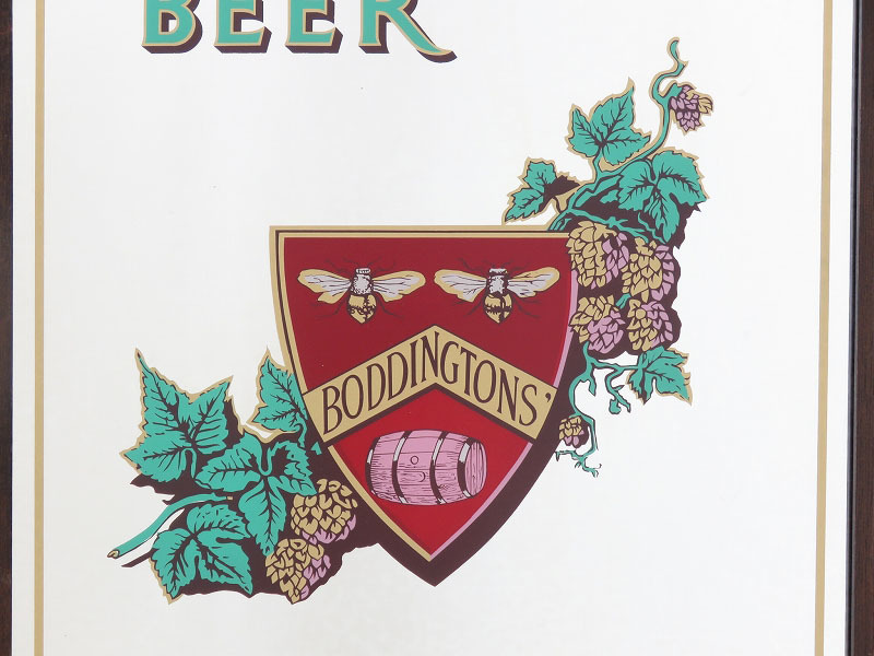ビンテージパブミラー/BODDINGTONS' BEER(ボディントン)イギリス マンチェスターのビール/壁掛け鏡/店舗什器/インテリア雑貨/装飾/PM-0168_画像3