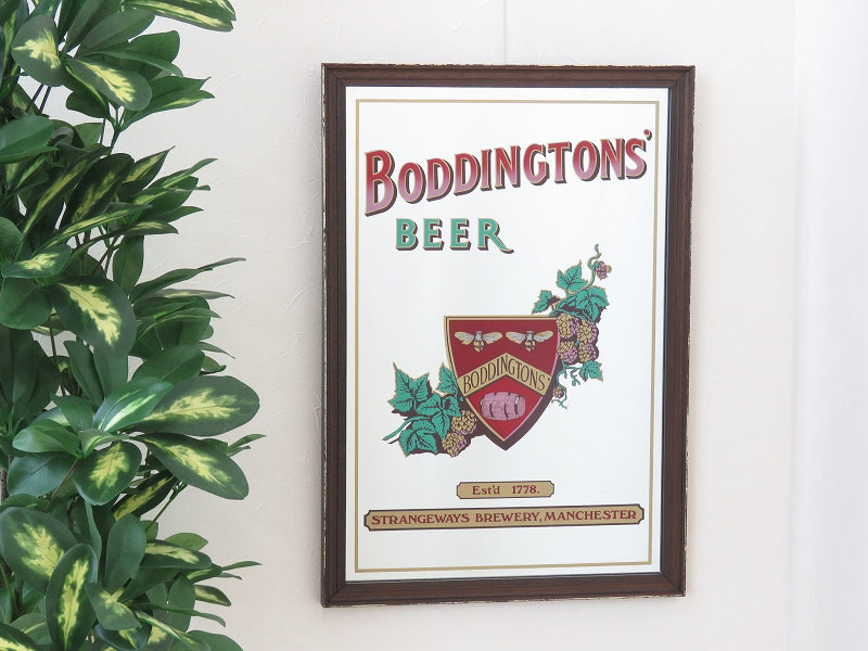 ビンテージパブミラー/BODDINGTONS' BEER(ボディントン)イギリス マンチェスターのビール/壁掛け鏡/店舗什器/インテリア雑貨/装飾/PM-0168_画像6