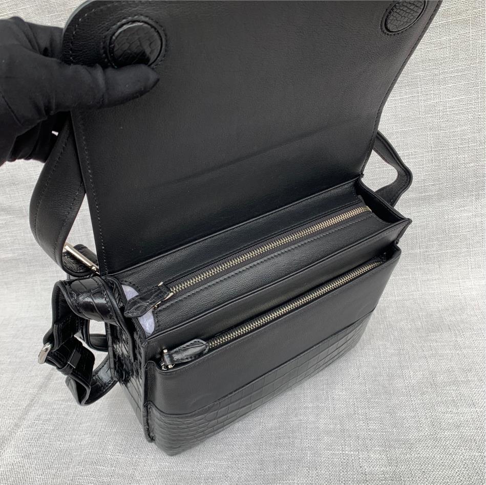 値下げ中☆人気 クロコダイルレザー 天然ワニ革 ショルダーバッグ 斜め掛け メッセンジャーバッグ 腹革本革 ハンドバッグ 書類かばん 鞄