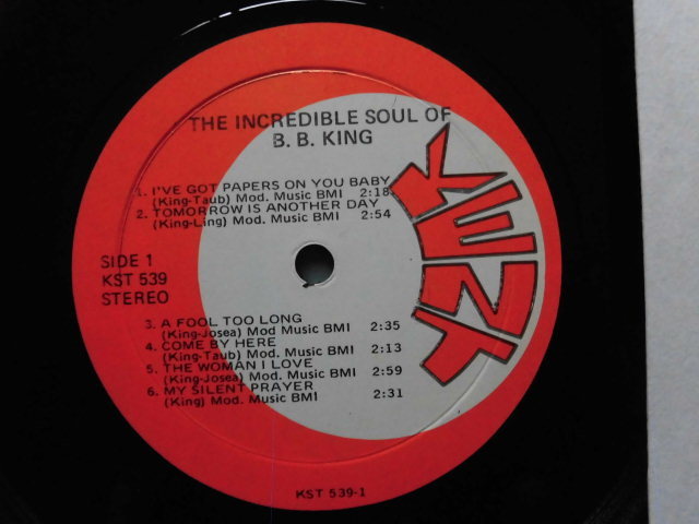 B.B.King/Incredible Soul of B.B.King 　モダン・ブルース・ギタリスト、B.B.キング1970年レアUSアナログ盤_画像4