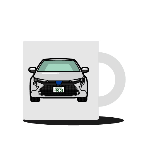 【マグカップ】ナンバープレート入れ・車体色変更可能・ トヨタ カローラ風_画像1