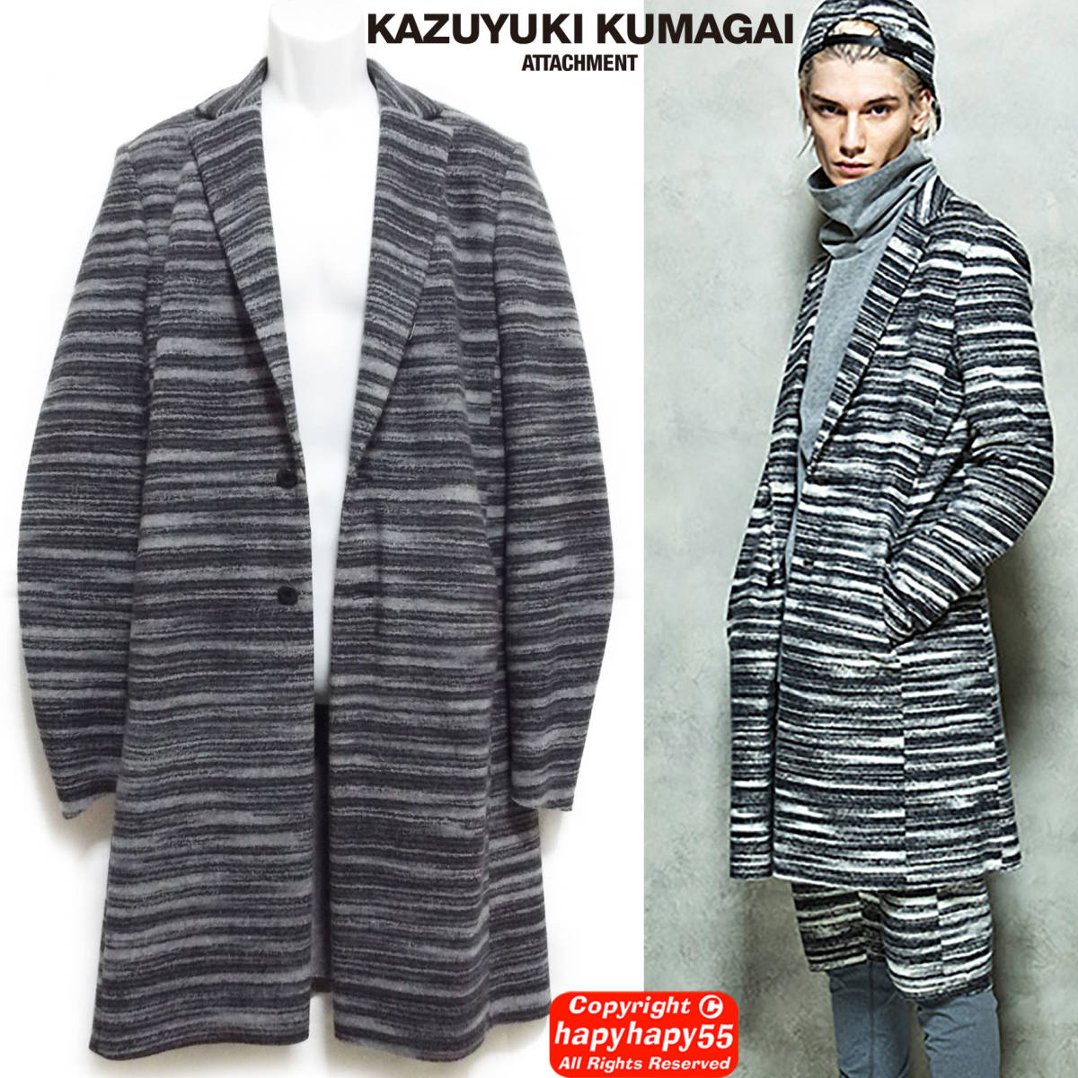 □KAZUYUKI KUMAGAI(カズユキクガマイ) カシミヤ混ニットフラノ wjk