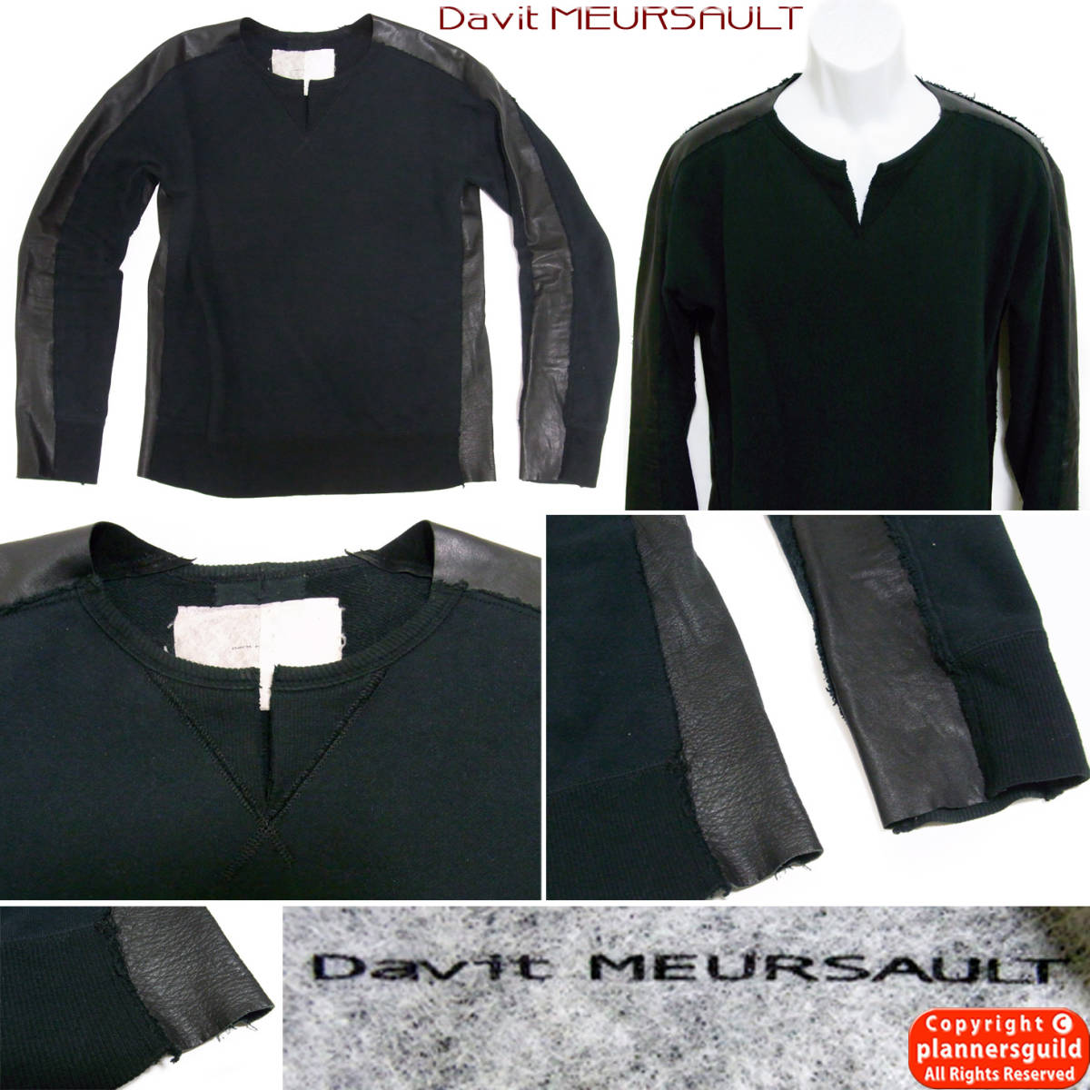 #Davit MEURSAULT кожа переключатель тренировочный cut and sewn * футболка с длинным рукавом кожа ATTACHMENT Attachment KAZUYUKI KUMAGAIkazyuki медведь gai