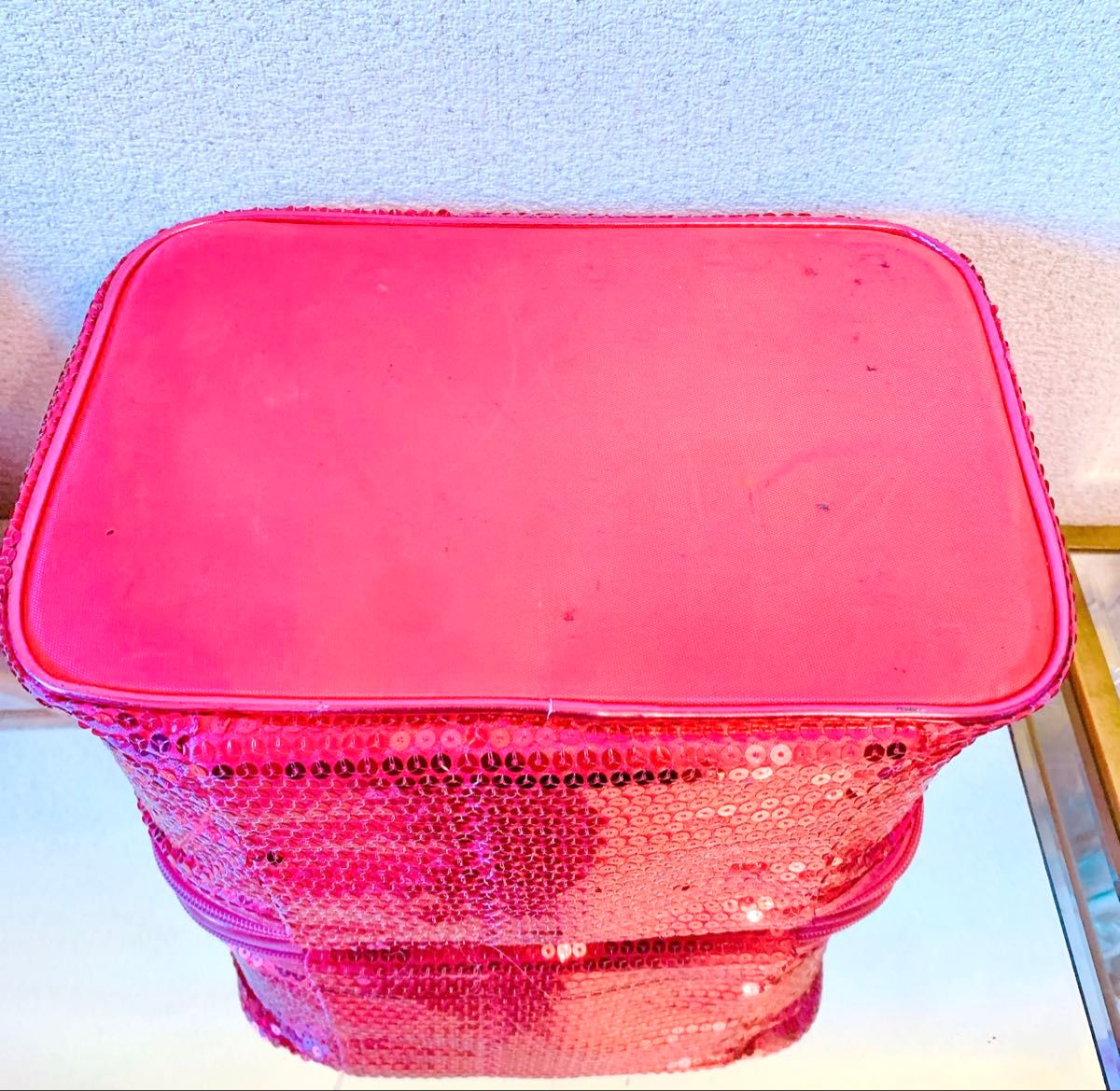 キティちゃん キラキラ スパンコール バッグ ポーチ ピンク