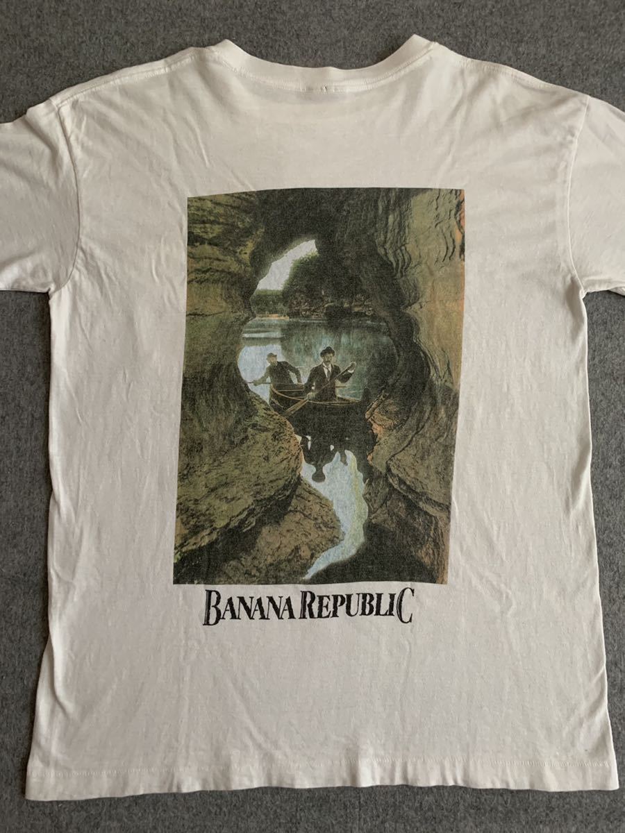 80s バナナリパブリック ビンテージ Tシャツ banana republic バナリパ ポケT vintage 地球儀 アニマル_画像1