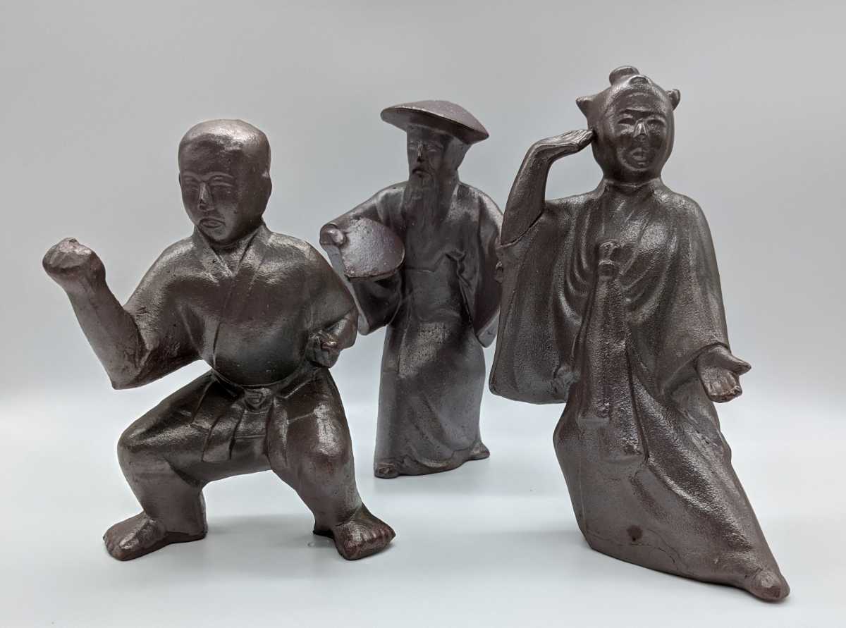 陶器人形 3体セット 中国モチーフ - ヤフオク!