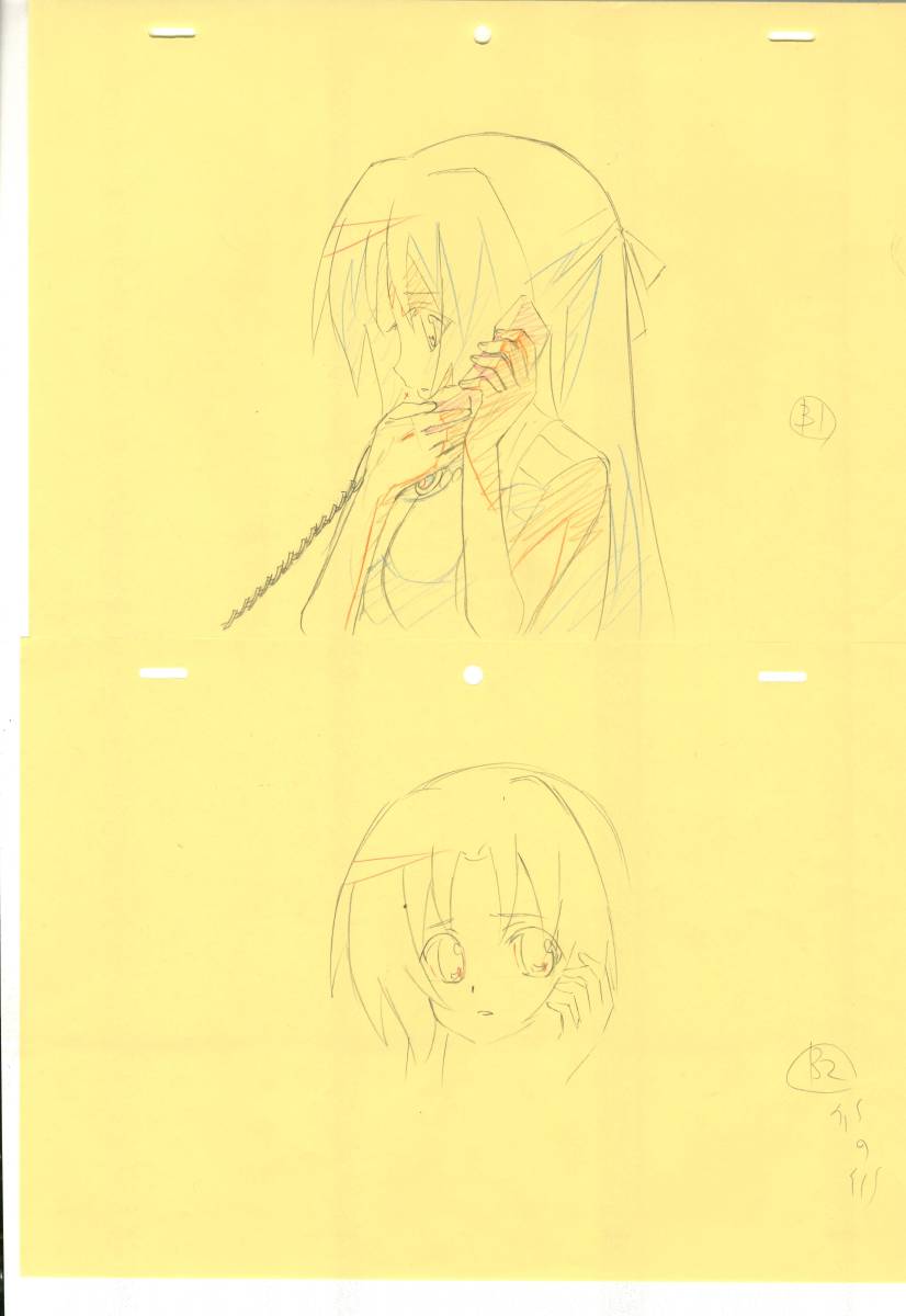  Higurashi no Naku Koro ni original picture set ⑩ inspection cell picture animation layout autograph illustration 