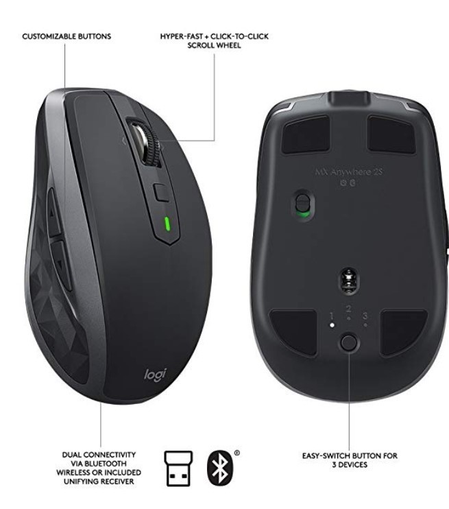 【既決USA】ロジクール ワイヤレスマウス@箱入未開封【Logitech MX Anywhere 2S Wireless Mouse for PC and Mac(910-005132)】_画像6