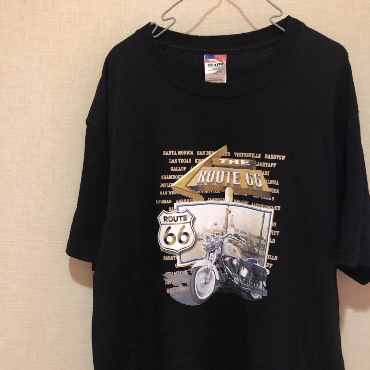 【USA古着！】ルート66 ビッグプリント 半袖 Tシャツ Lサイズ