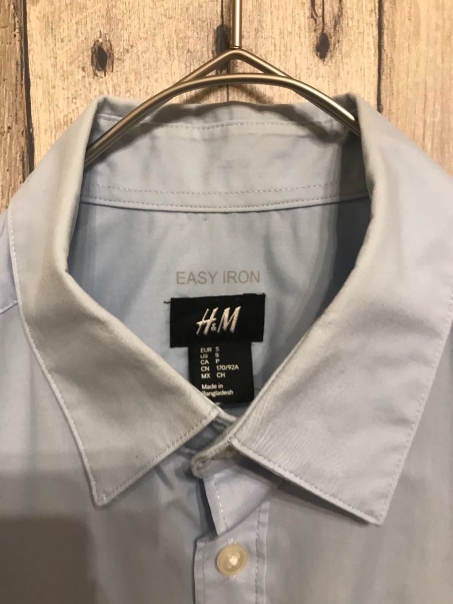 H&M EASY IRON メンズ シャツ 長袖シャツ