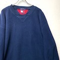 90's トミーヒルフィガー クルーネック フリーストップ (XL) 90年代 旧タグ オールド  紺