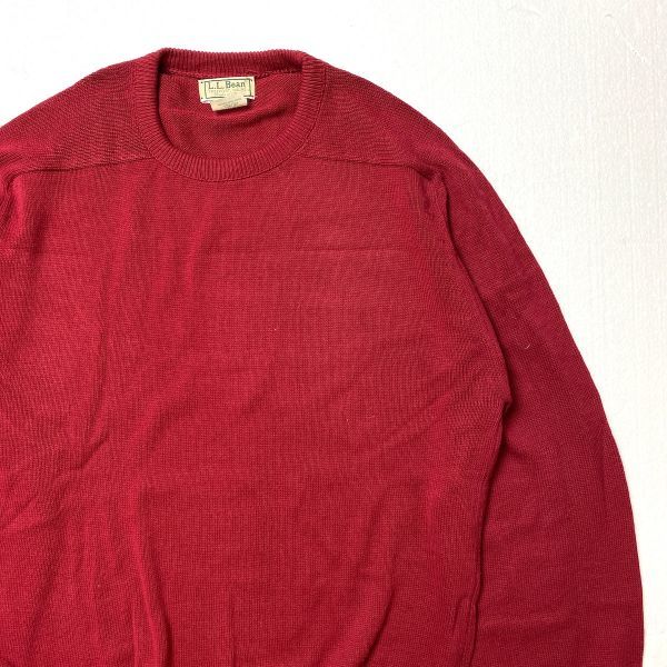 最初の クルーネック LLBEAN LLビーン 90's 80’s USA製 コットン 旧タグ アメリカ製 90年代 80年代 ) (M エンジ系 ニットセーター 男性用 最初の クルーネック LLBEAN LLビーン 90's 80’s USA製 コットン 旧タグ アメリカ製 90年代 80年代 ) (M エンジ系 ニットセーター 男性用
