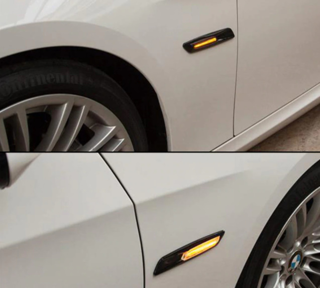 C211 BMW 1/3/5 series side marker LED winker carbon color * smoked lens left right set original conform after market goods 