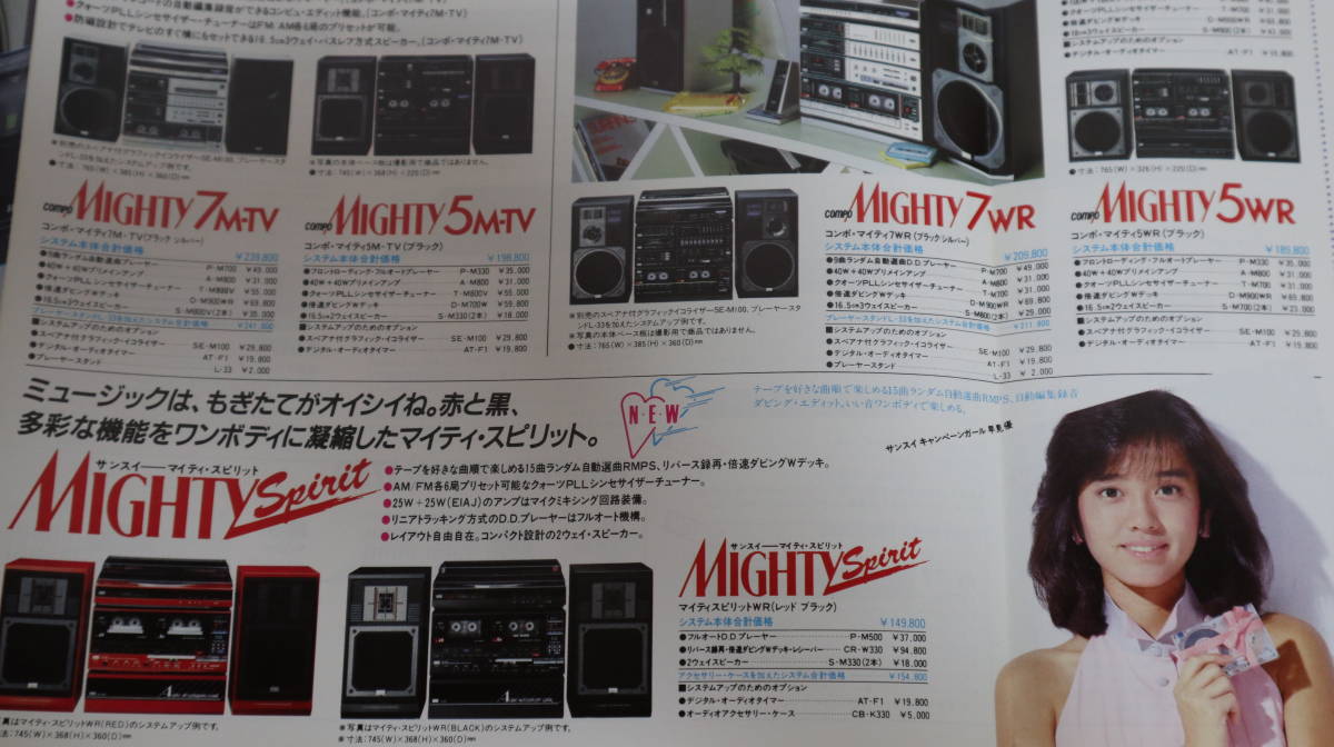 * catalog Sansui (SANSUI) mighty 7M-TV/7WR Target A7/A9/B-2301/AU-X11 etc. amplifier / cassette te deck Hayami Yu 1984 year C1794
