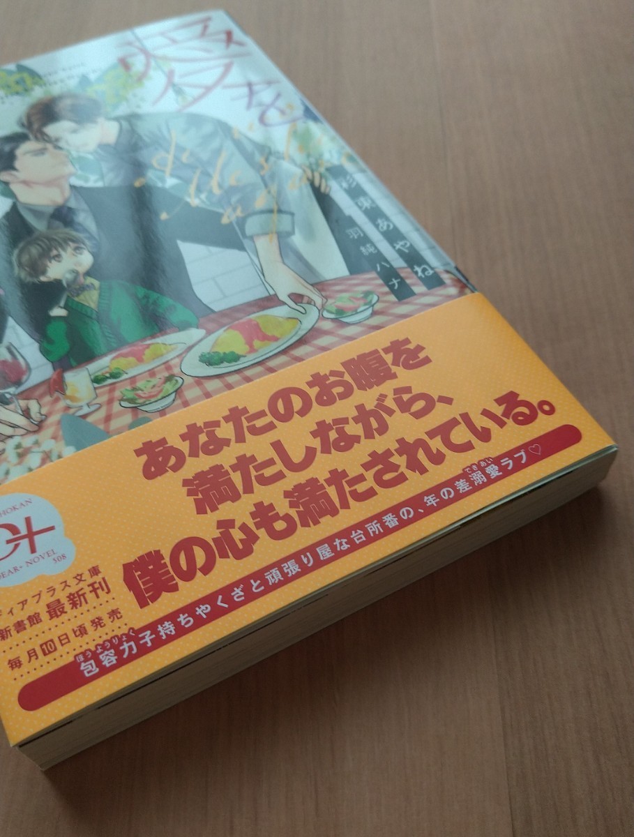 BL小説愛を召しあがれ コミコミ特典イラストカード+購入特典書き下ろしペーパー付