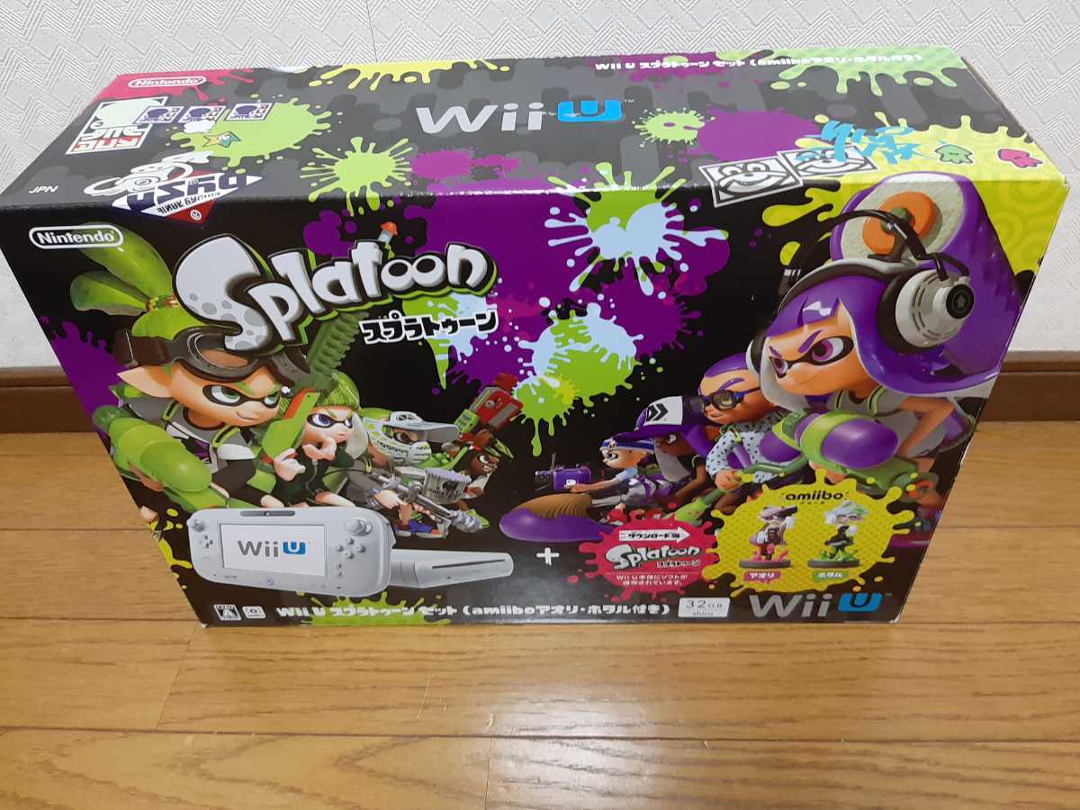 ヤフオク 新品 Wii U スプラトゥーン セット Amiibo アオ