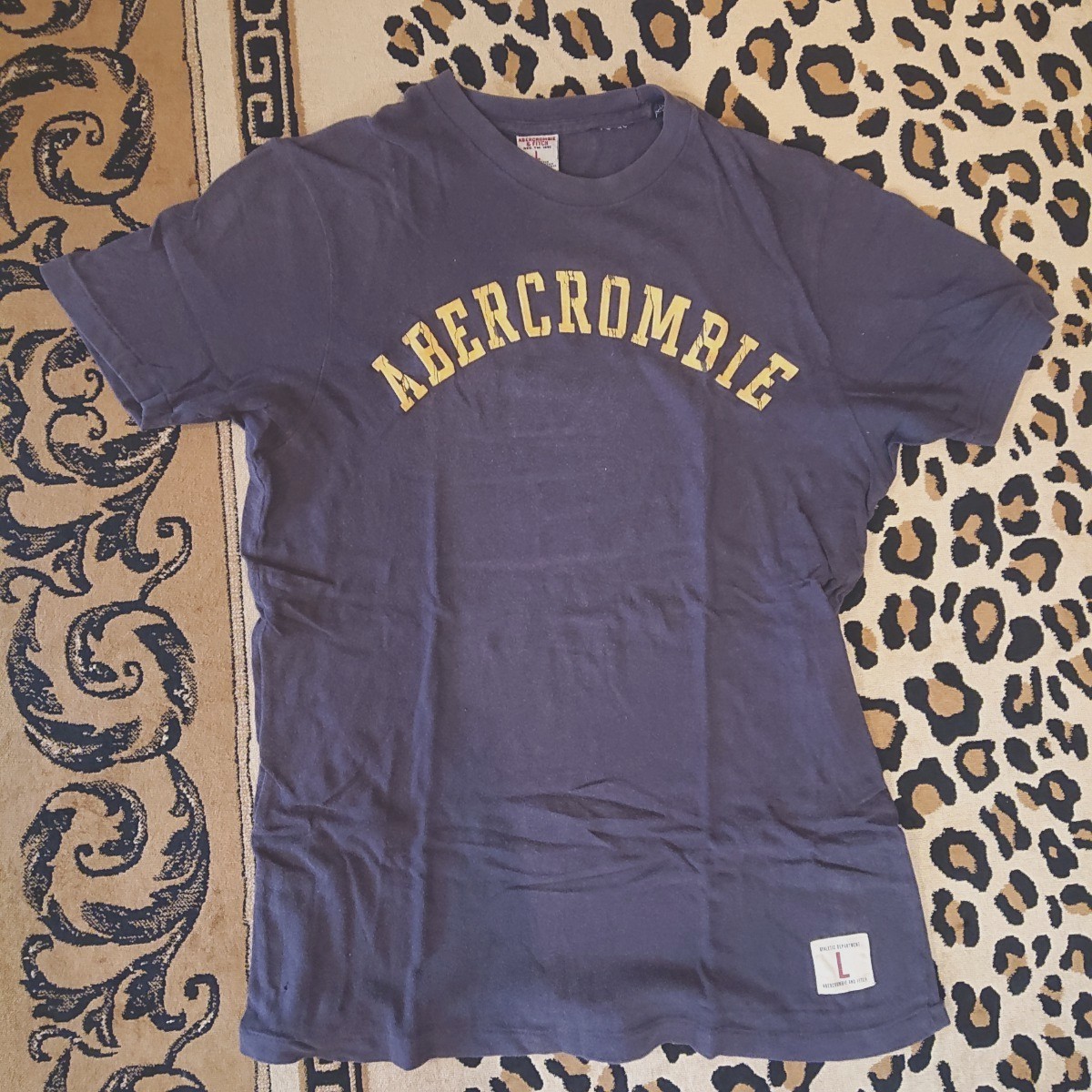 アバクロ アバクロンビー&フィッチ グレー Tシャツ ロゴ L
