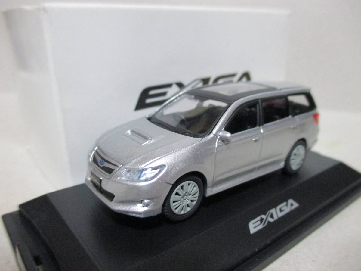 非売品 1/64 スバル エクシーガ 2.0GT シルバー 銀 YA5 オフィシャルミニカー カラーサンプル 色見本 ディーラー特注 販促品 SUBARU EXIGAの画像1