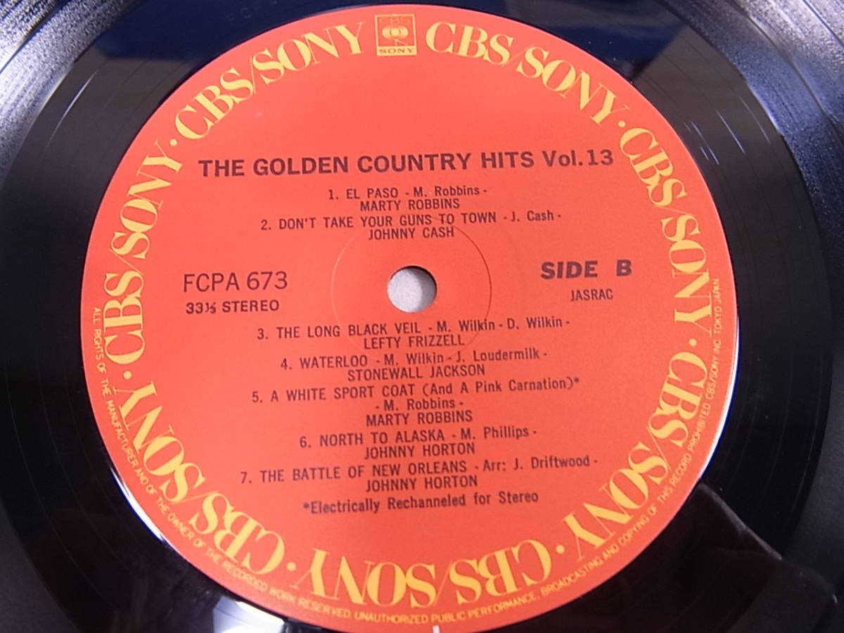 □Ra/070☆音楽レコード☆ザ・ゴールデン・カントリー・ヒッツ13☆THE GOLDEN COUNTRY HITS Vol.13☆HONKY-TONK MAN 他☆中古品_画像6