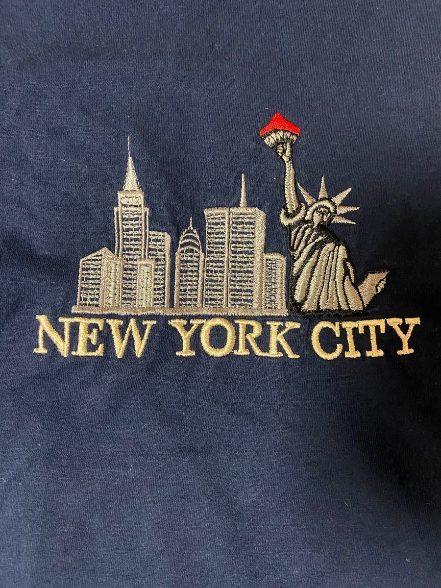 【USA製】オーバーサイズ 半袖Tシャツ ニューヨークシティ 刺繍ロゴ 菅田将暉