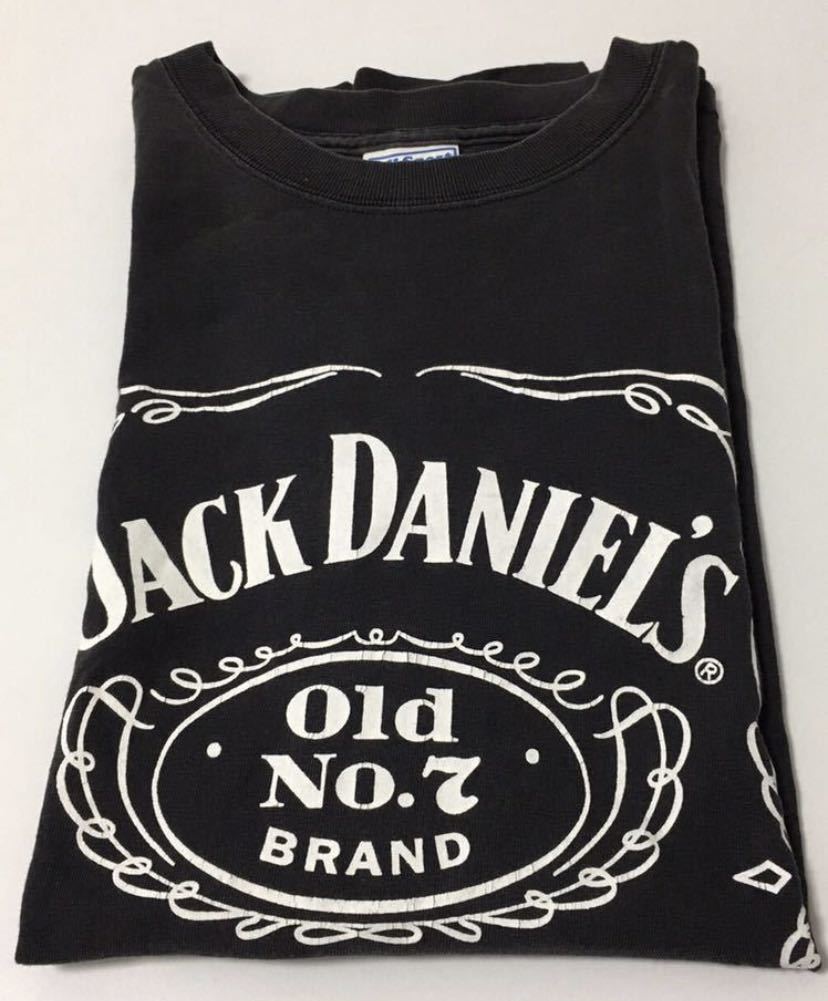 希少 良好 USA製 JACK DANIEL'S ジャックダニエル ロゴ TシャツL ALL