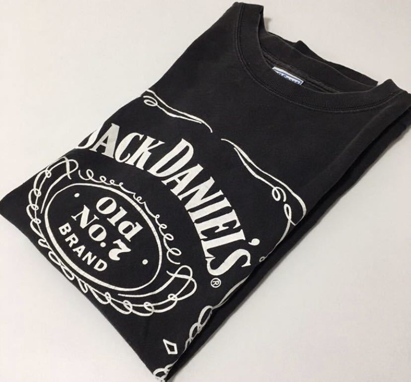 希少 良好 USA製 JACK DANIEL'S ジャックダニエル ロゴ TシャツL ALL