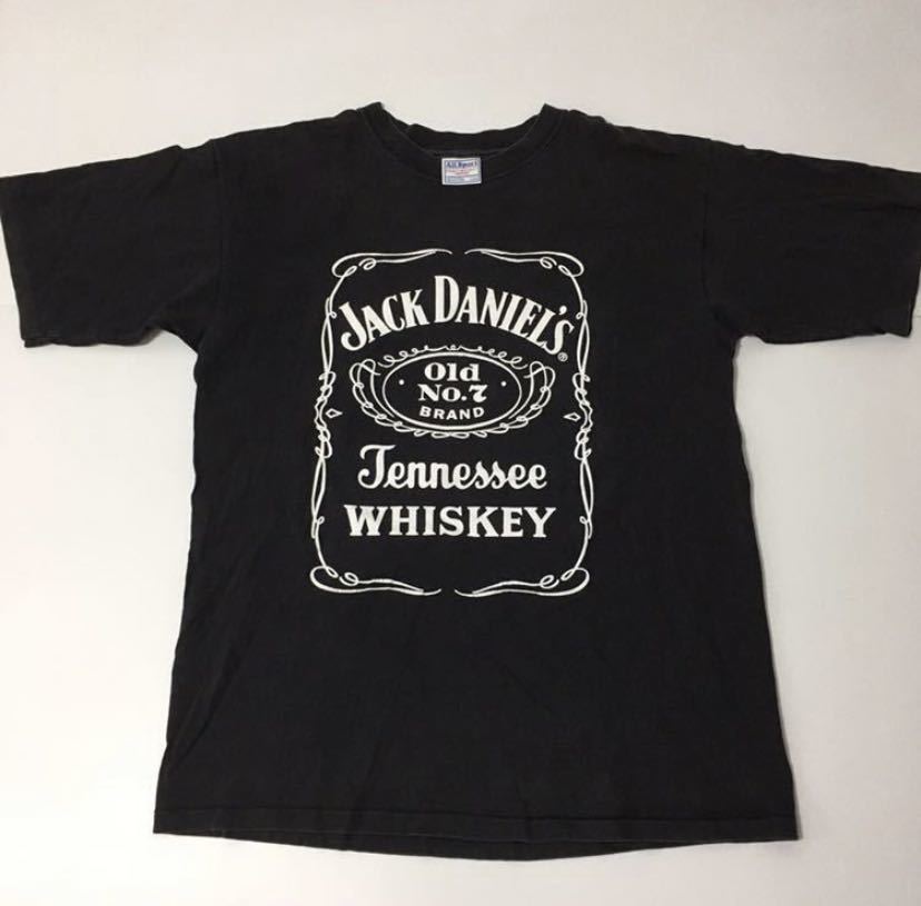 希少 良好 USA製 JACK DANIEL'S ジャックダニエル ロゴ TシャツL ALL