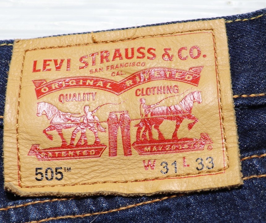 ♂ Levi’s 505 ▲程度抜群▲濃紺USEDヒゲ落ち加工▲W３１_画像7