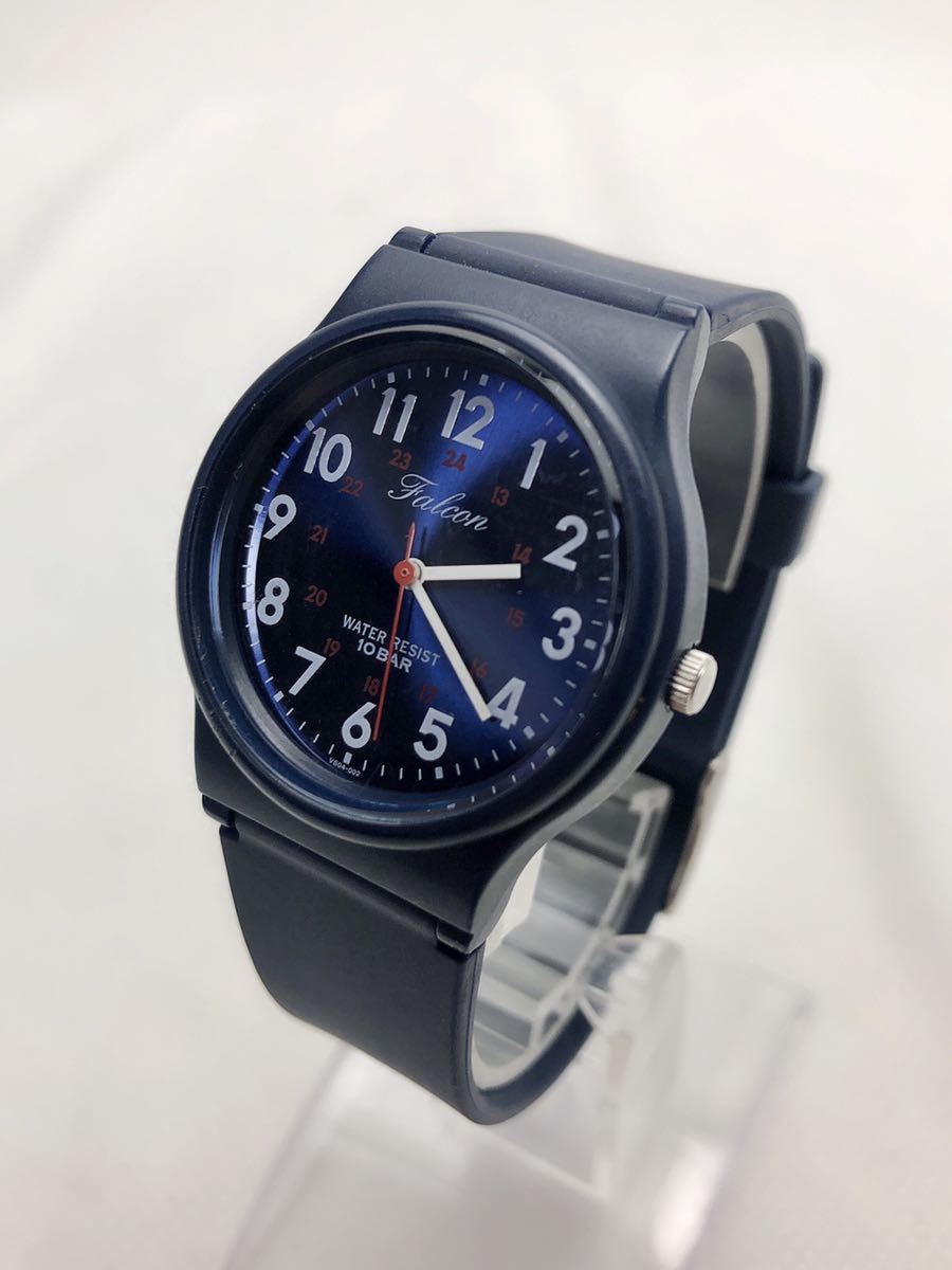 T069 極美品 シチズン CITIZEN QQ ネイビー文字盤 ファルコン 稼働品 Falcon 激安価格の 腕時計 定価の88％ＯＦＦ