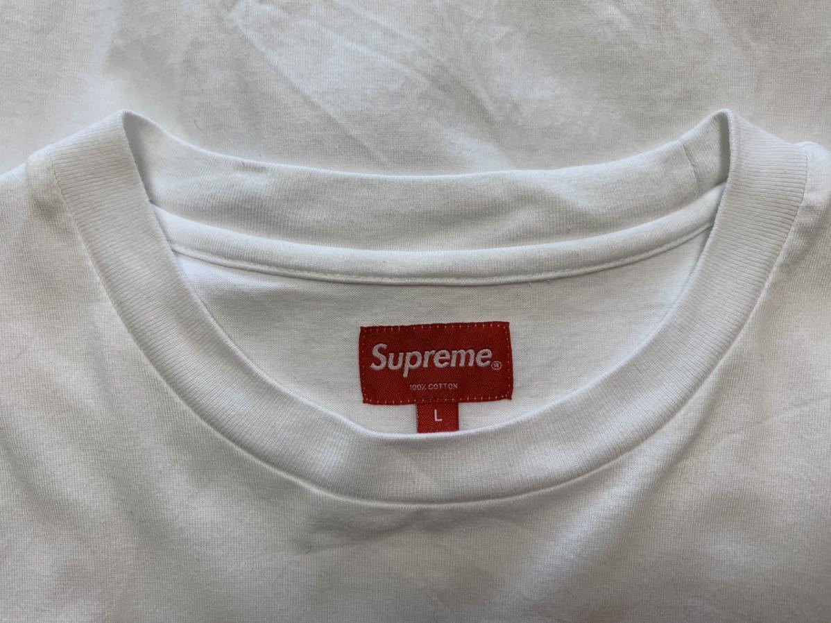 L Supreme Small Box Logo Tee White Large シュプリーム スモール ボックス ロゴ ボックスロゴ Tシャツ 半袖 ホワイト 白 中古