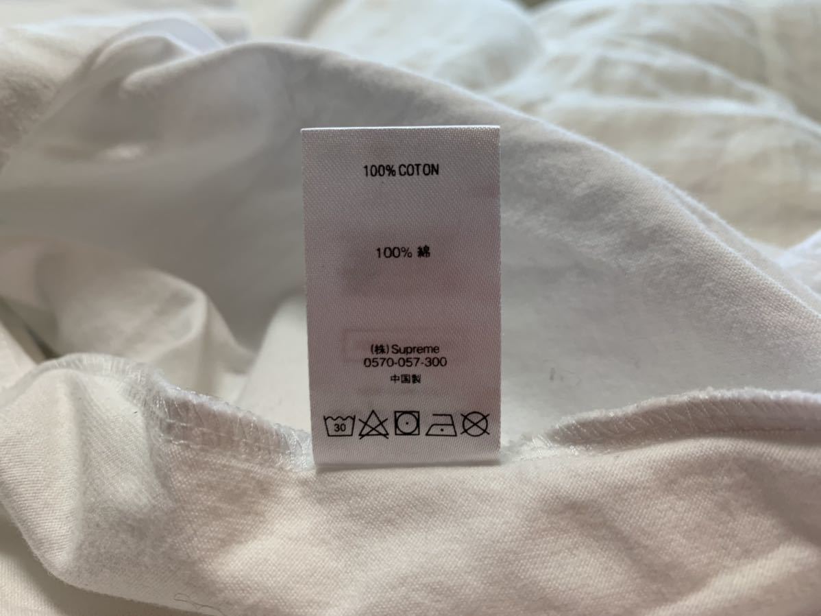 L Supreme Small Box Logo Tee White Large シュプリーム スモール ボックス ロゴ ボックスロゴ Tシャツ 半袖 ホワイト 白 中古_画像9