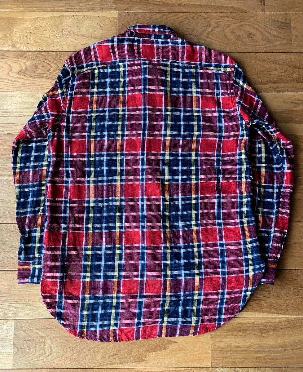 [ прекрасный товар 2019 FW] ENGINEERED GARMENTS Work Shirt - Twill Plaid RED/NAVY S одежда, сконструированная и изготовленная на научной основе рубашка work shirt проверка фланель рубашка 