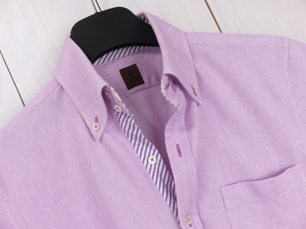  Takeo Kikuchi TAKEO KIKUCHI short sleeves shirt button down lavender color S