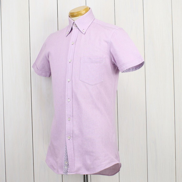  Takeo Kikuchi TAKEO KIKUCHI short sleeves shirt button down lavender color S
