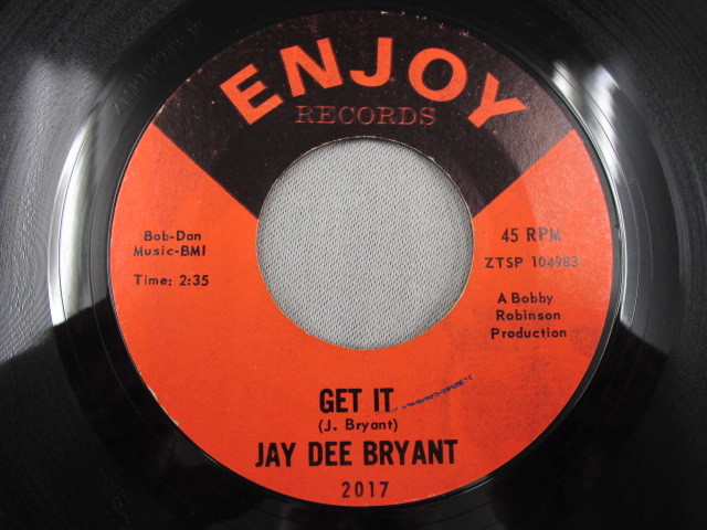 【SOUL ７”】JAY DEE BRYANT / YOU'RE HURTING ME、GET IT _画像3