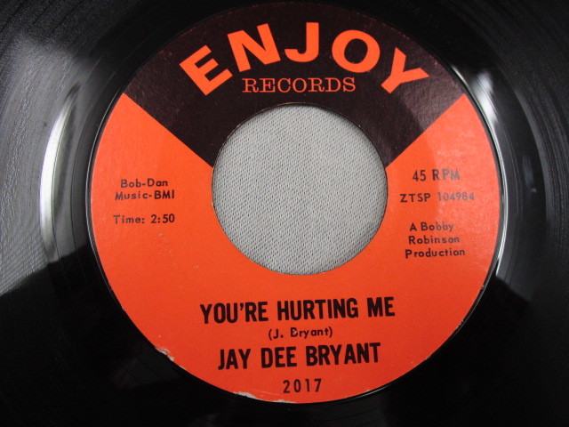 【SOUL ７”】JAY DEE BRYANT / YOU'RE HURTING ME、GET IT _画像4
