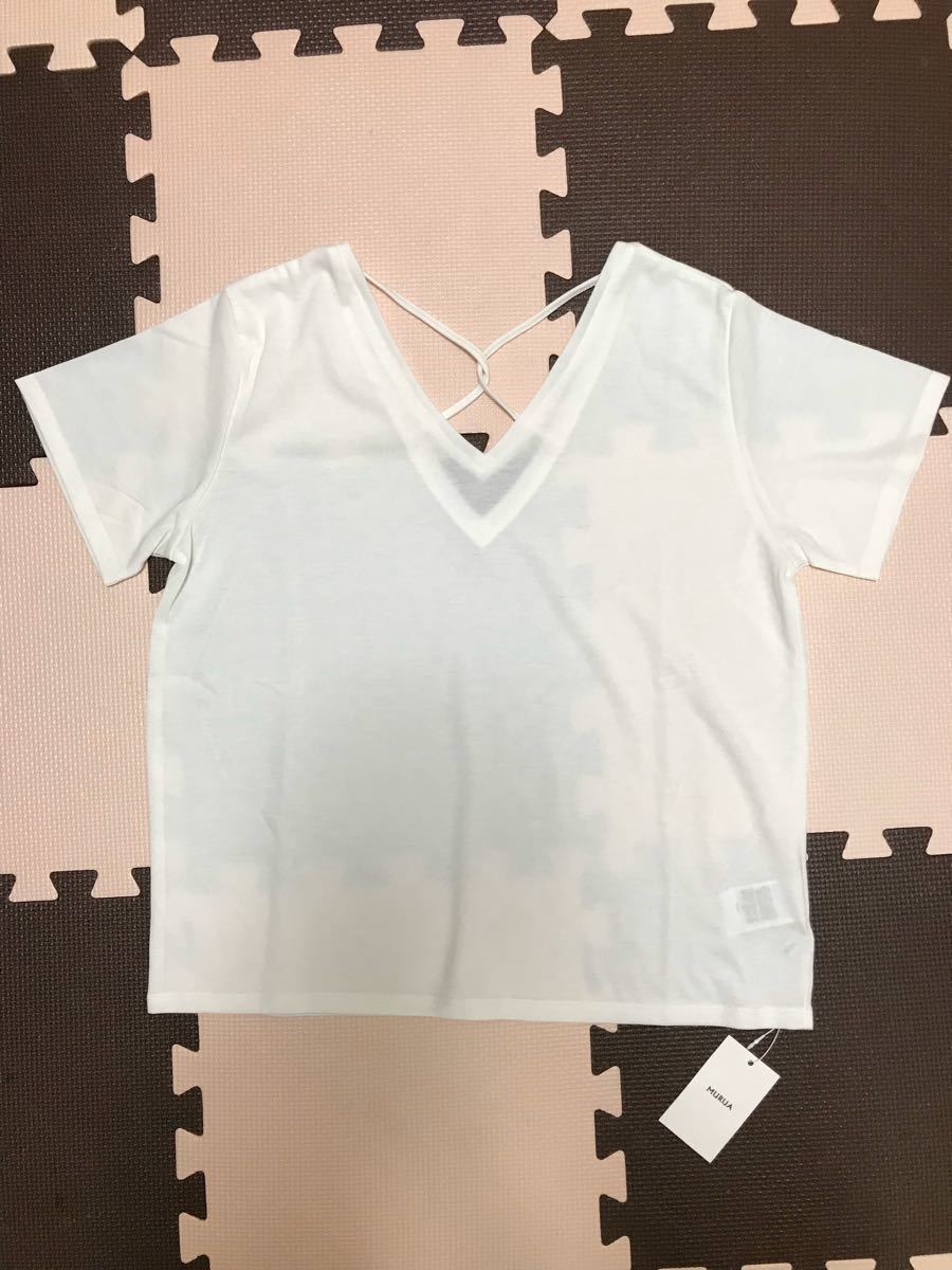 MURUA ムルーア トップス カットソー Tシャツ 半袖 白 ホワイト
