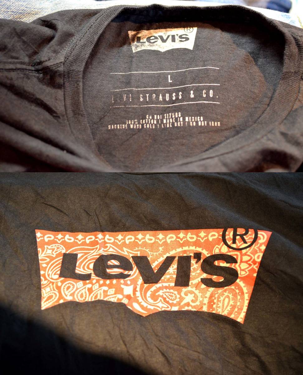t429/LEVI'S Tシャツ 未使用品　ペイズリー リーバイス　サイズL_画像3