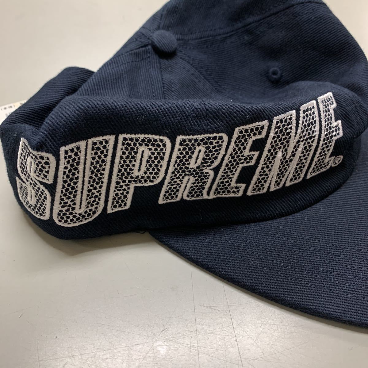 シュプリーム　帽子　未使用　キャップ　CAP Supreme ベースボールキャップ　CAP MADE IN USA アメリカ製 ネイビー　紺_画像5