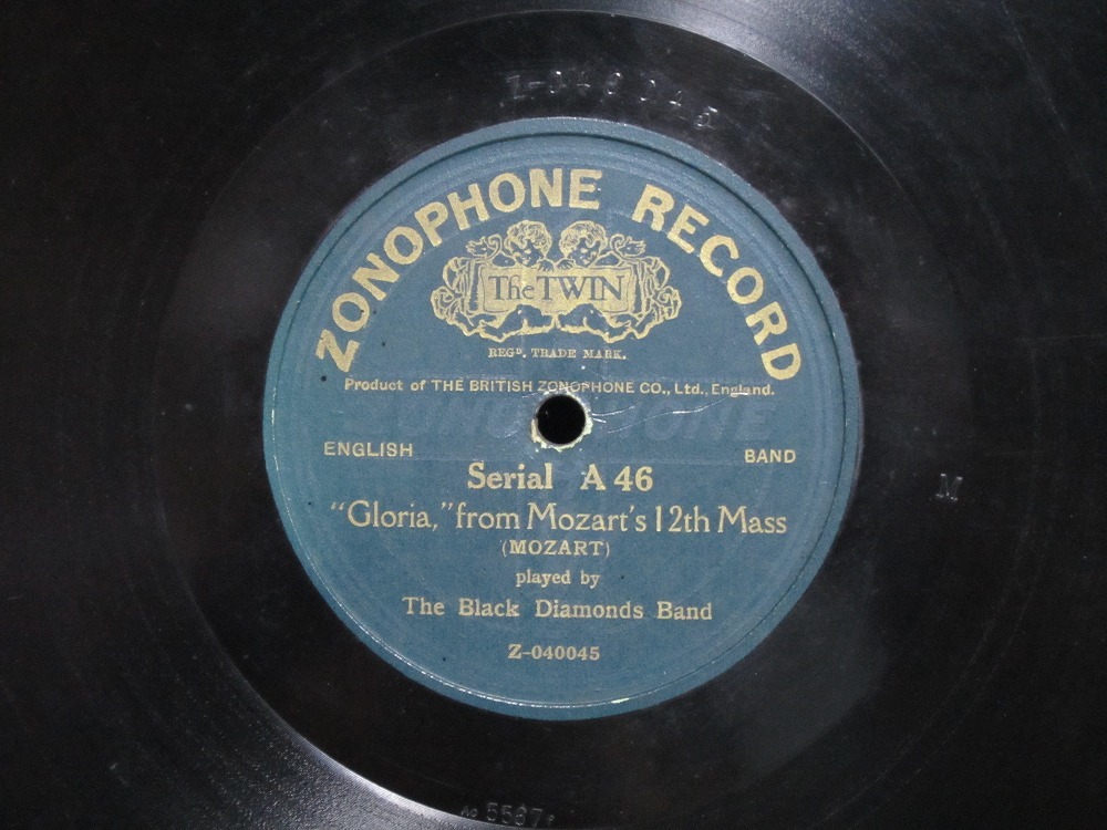 **SP record record The Black Diamonds Band Gloria from Mozart\'s gramophone for secondhand goods **[656]