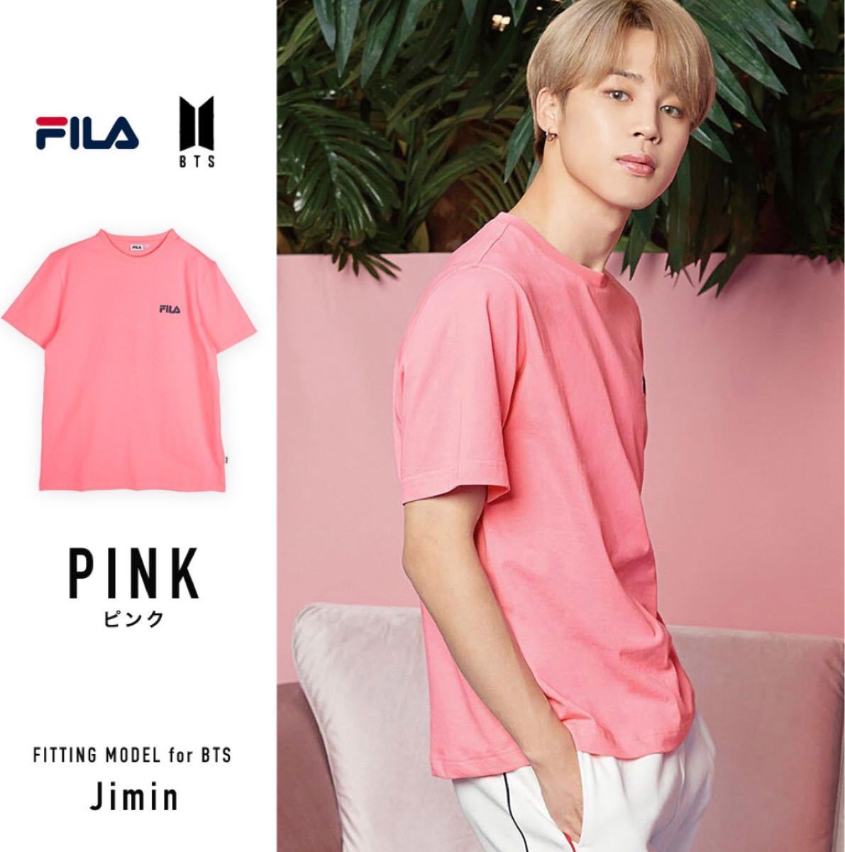 新品未使用★FILA×BTSコラボTシャツ・JIMIN着用 ジミン ピンク