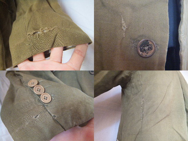  war front war middle war after old Japan Showa era. ultra moving period country . clothes improvement outer garment jacket . middle pocket attaching Vintage antique . lawn grass . Mai pcs costume etc. .*