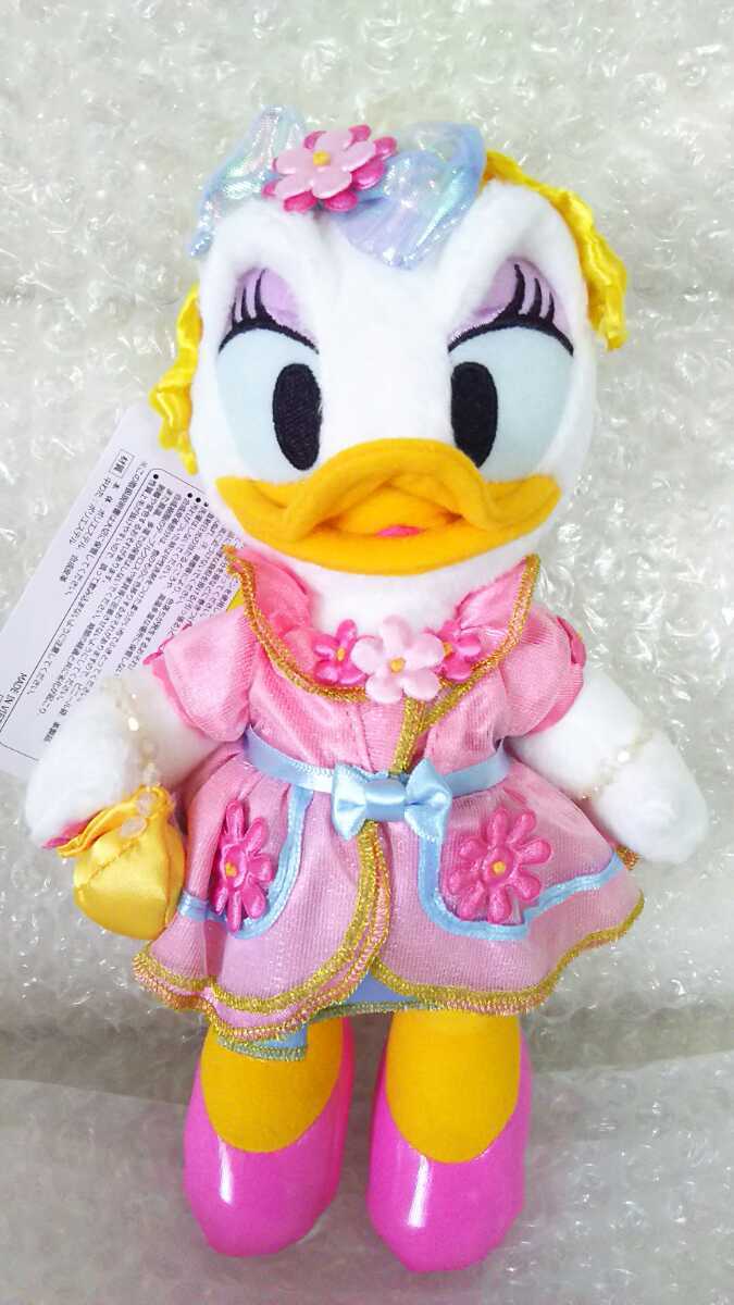 新品 未使用 タグ付き ディズニー TDS プラザ エントランス グリーティング コスチューム デイジー 大きな ぬいぐるみバッジ ぬいば 5周年