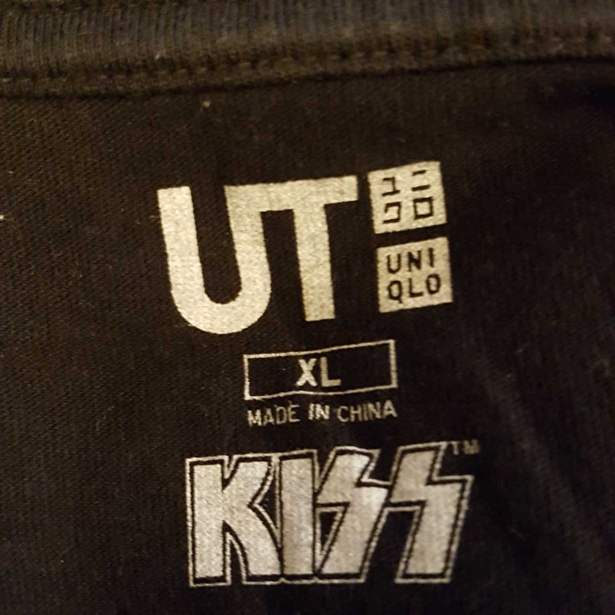 ★【美品】UNIQLO KISS 半袖Tシャツ 黒 XLサイズの画像5