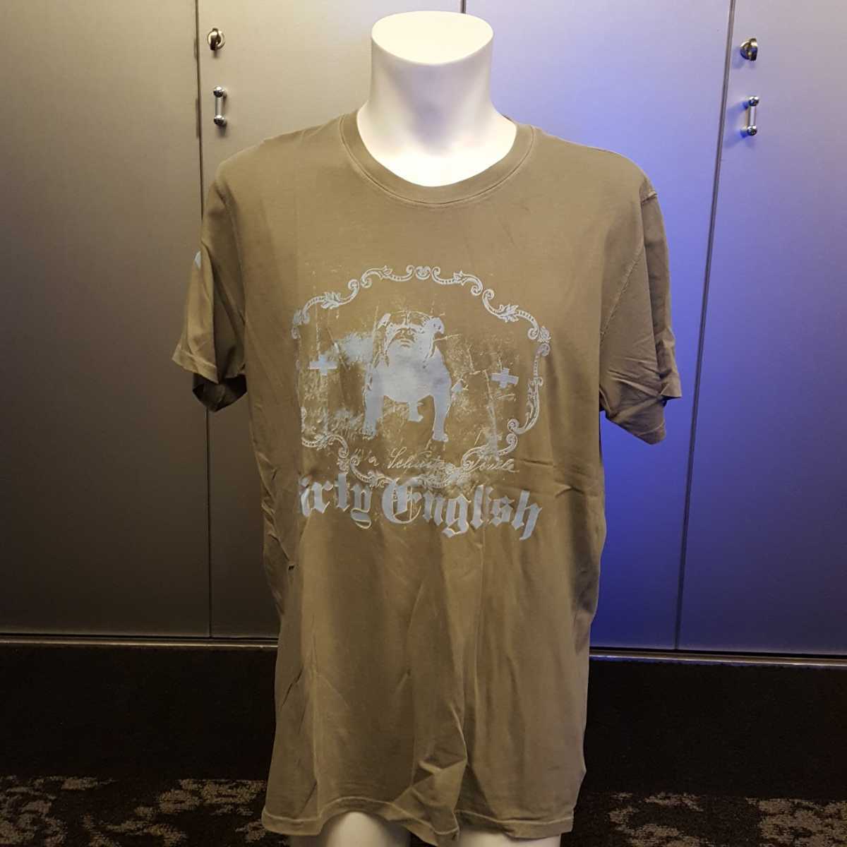★【美品】Juicy Couture　半袖Tシャツ　カーキ ブルドッグ　プリント　トップス　XL