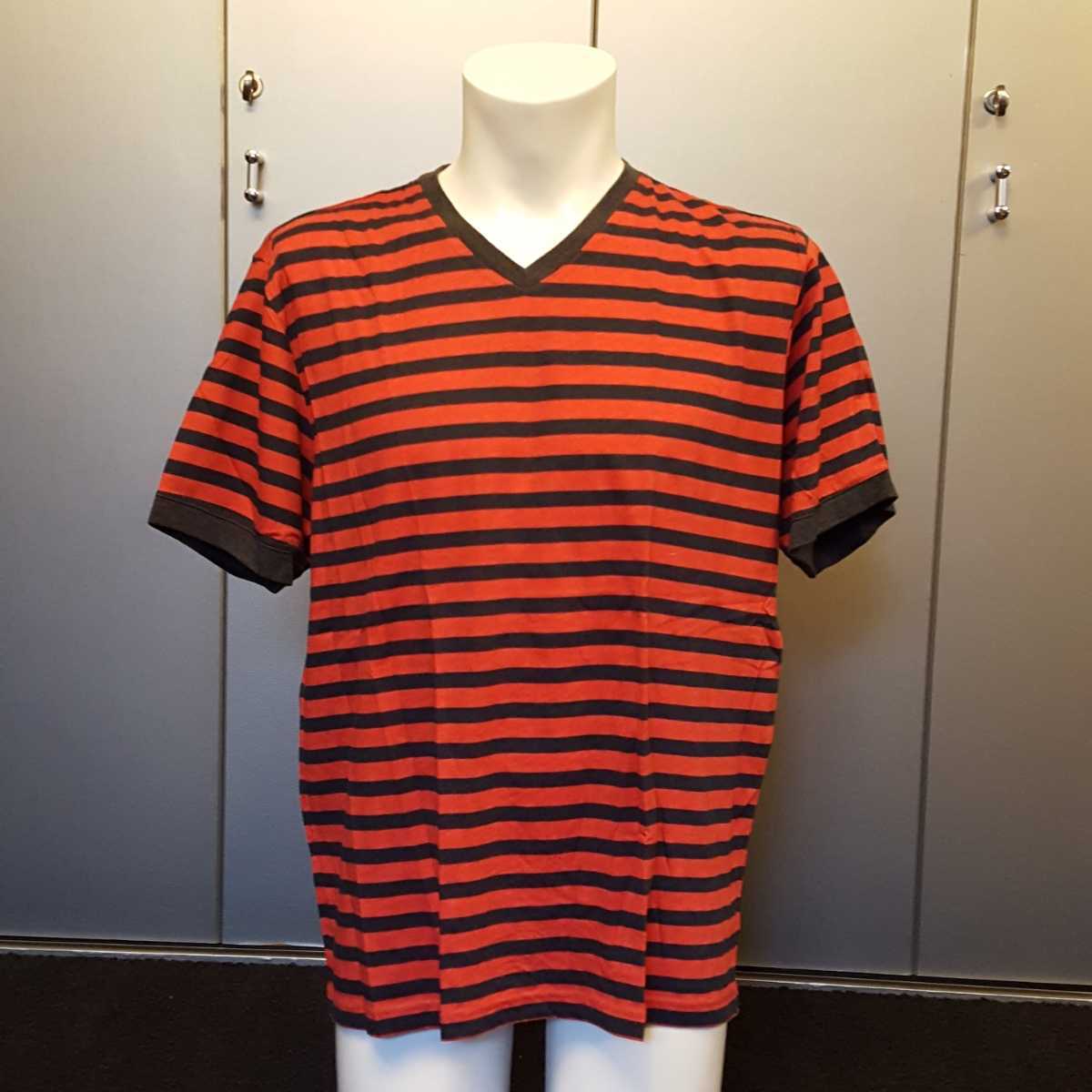 ★【美品】AMERICAN RAG CIE 半袖Tシャツ　ボーダー　赤　黒　トップス　XL_画像1