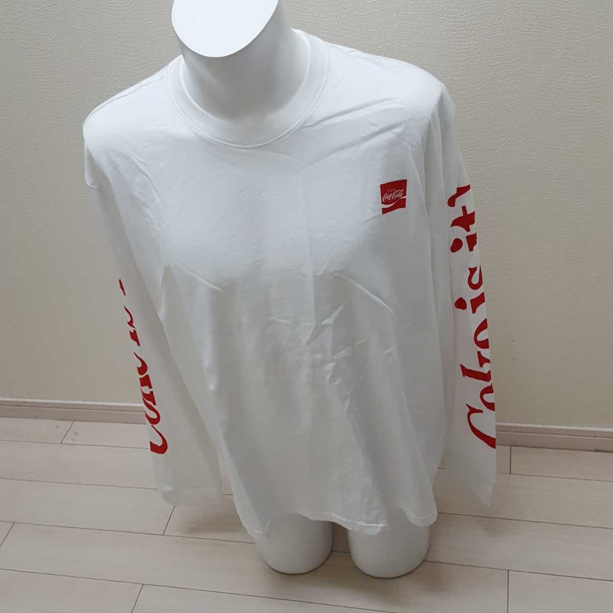 ★【美品】H&M　ロングTシャツ　白　コカ・コーラ　Coke is it!　長袖　トップス_画像1