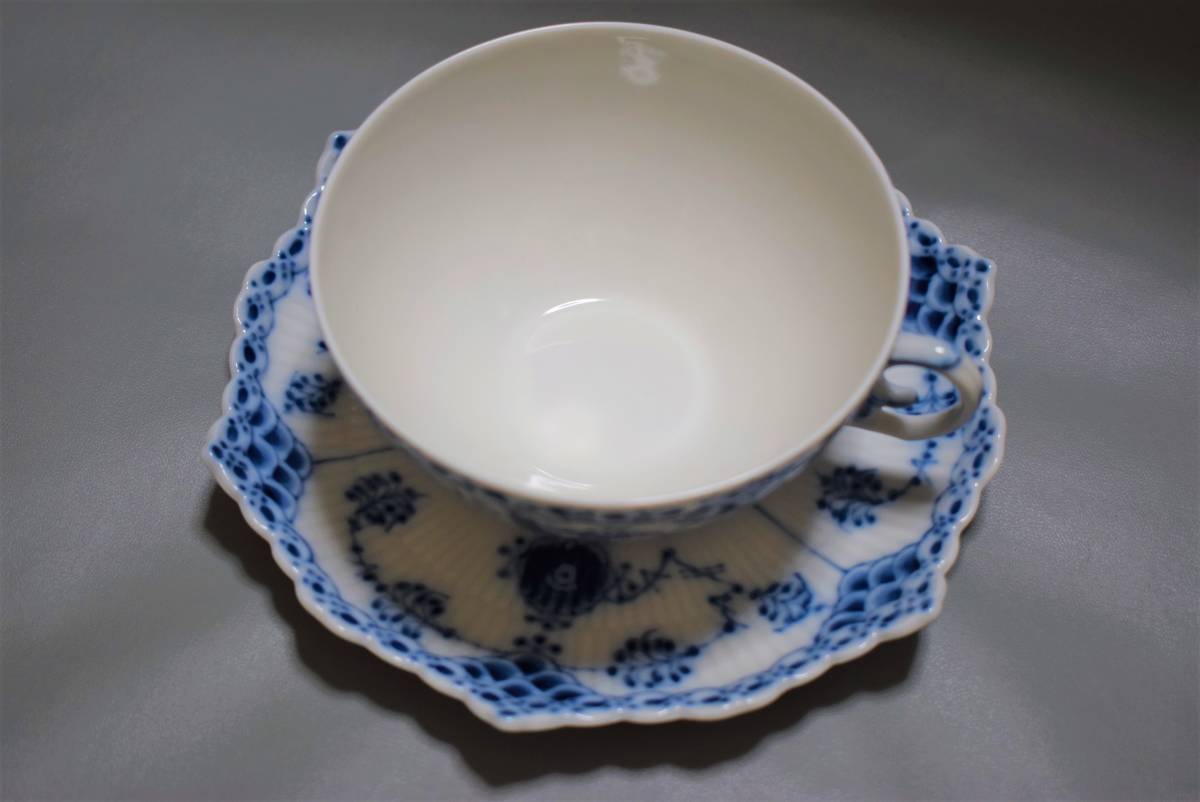 Nordic　Denmark　RoyalCopenhagen　fulllace　tea‐cup＆saucer　ティーカップ＆ソーサー　デンマーク ロイヤルコペンハーゲン フルレース_フルレース