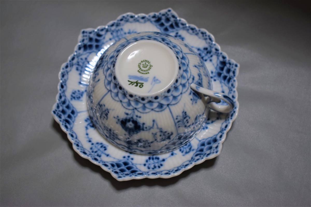 Nordic　Denmark　RoyalCopenhagen　fulllace　tea‐cup＆saucer　ティーカップ＆ソーサー　デンマーク ロイヤルコペンハーゲン フルレース_画像3